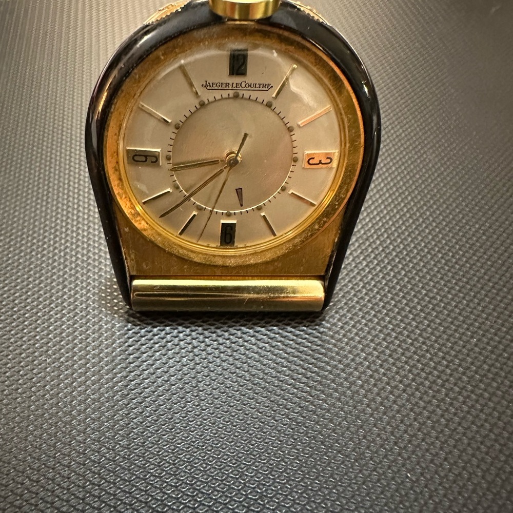 Jaeger LeCoultre travel and desk alarm clock